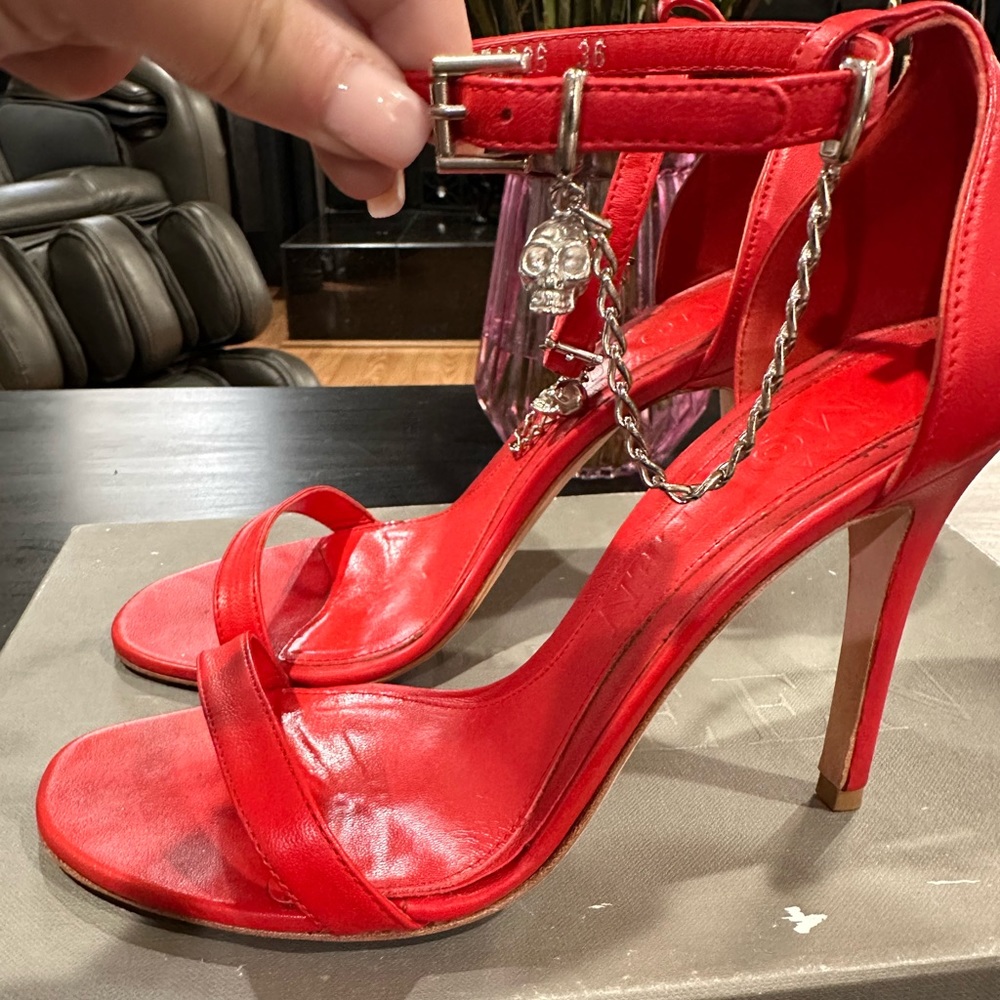 Alexander Mcqueen Skull Detail Heel - Sexy, Red - Perfect for night out!